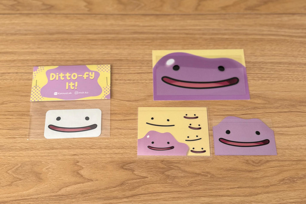 Ditto-fy It! MAX Large Decal • Borderless Transfer • Poke Pokopia • Ditto face sticker