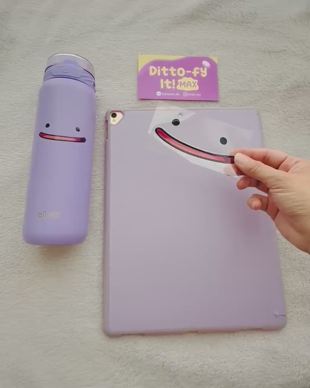 Ditto-fy It! MAX Large Decal • Borderless Transfer • Poke Pokopia • Ditto face sticker